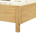 Cadre de lit plateforme Queen/King avec tête de lit à lattes verticales, lit rustique moderne, aucun sommier tapissier requis