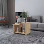 Fun little toys brand FM FURNITURE Naco Coffee Table with Open Storage, Melamine Finish, Natural Oak