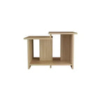 Table basse avec rangement ouvert, finition mélaminée, Chêne Naturel