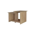 Table basse avec rangement ouvert, finition mélaminée, Chêne Naturel