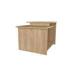 Table basse avec rangement ouvert, finition mélaminée, Chêne Naturel