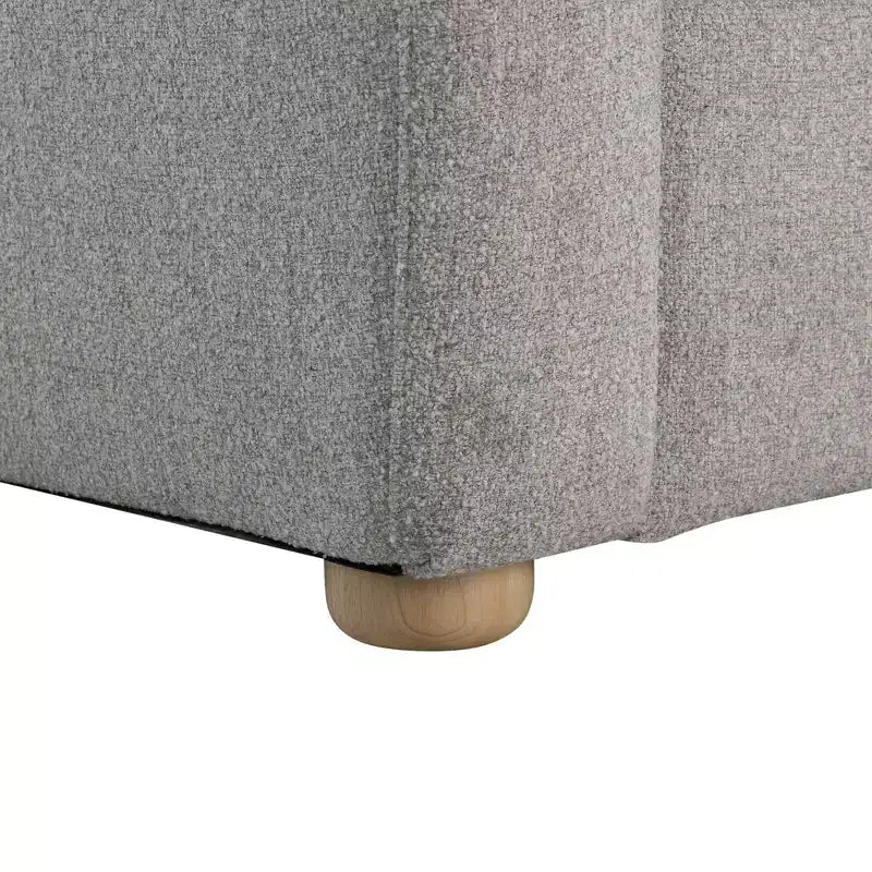 Jade Loveseat, Pebble Boucle Upholstery, Pocket Coil Support, Wood Frame