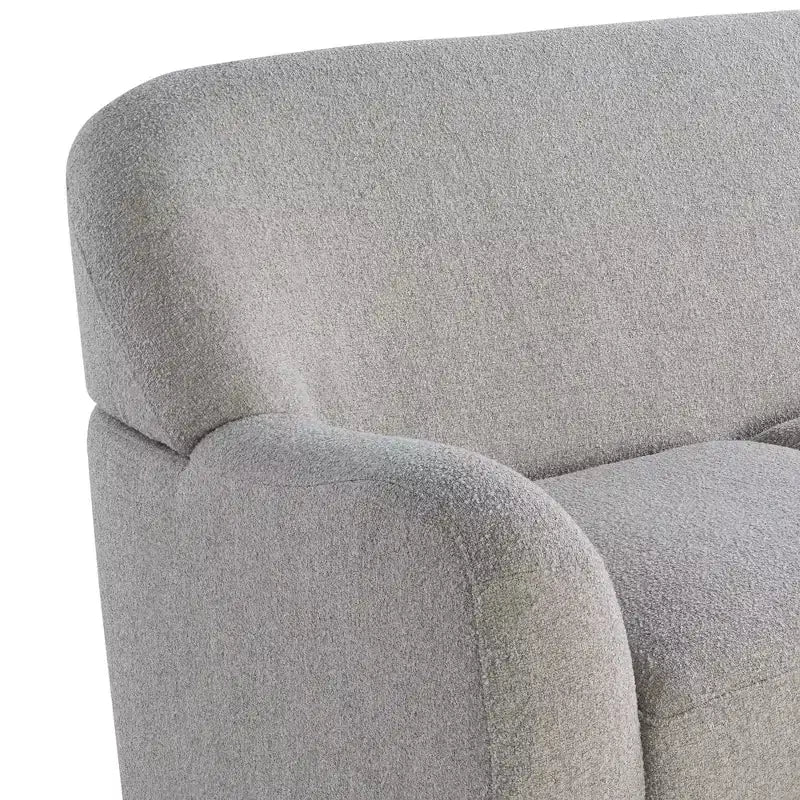 Jade Loveseat, Pebble Boucle Upholstery, Pocket Coil Support, Wood Frame