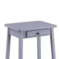 18" Accent Table with Drawer, Gray Wood Composite