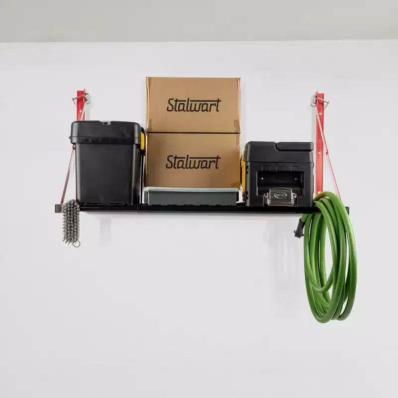 32 to 50" Adjustable Tire Storage Rack, Wall-Mounted Powder-Coated Steel, 300 lb Capacity